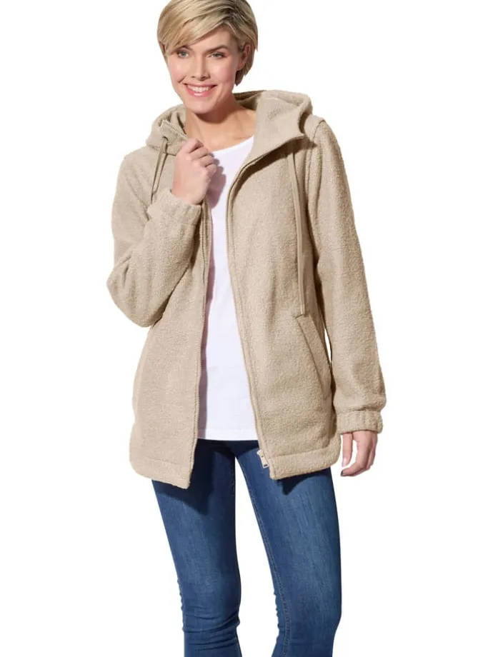 Fleecejacke in Beige