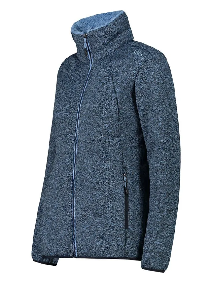 Fleecejacke in Blau/ Schwarz