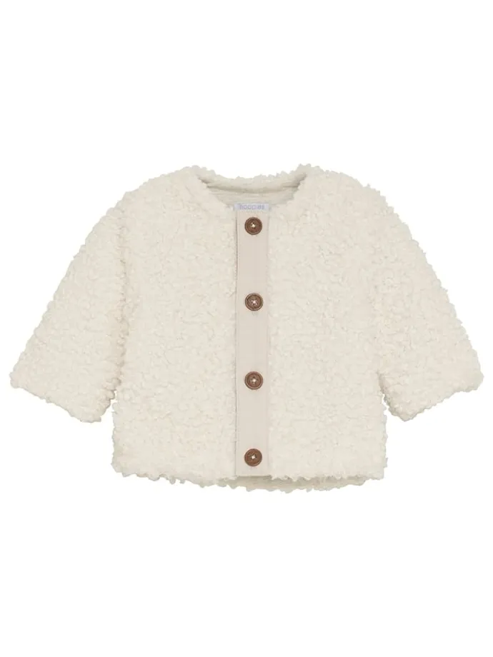 Fleecejacke in Creme
