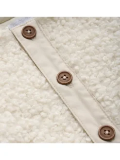 Fleecejacke in Creme