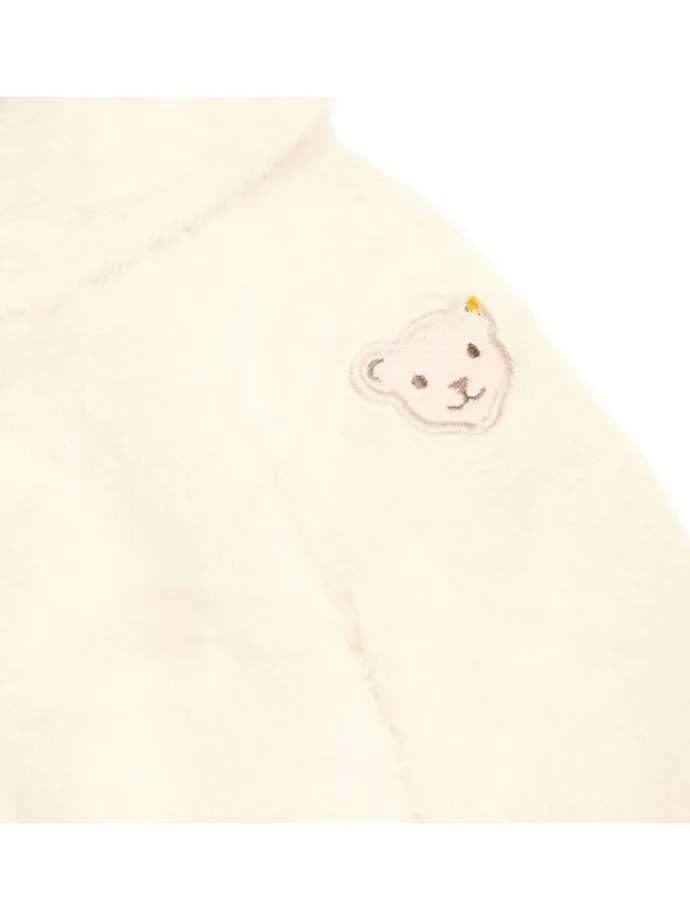 Fleecejacke in Creme