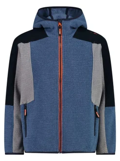 Fleecejacke in Dunkelblau/ Grau/ Schwarz
