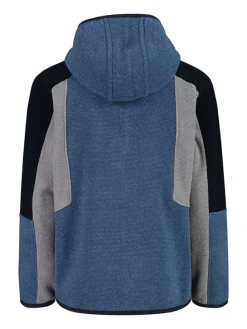 Fleecejacke in Dunkelblau/ Grau/ Schwarz