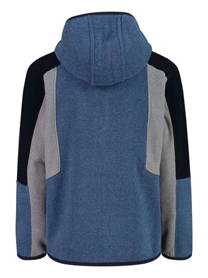 Fleecejacke in Dunkelblau/ Grau/ Schwarz