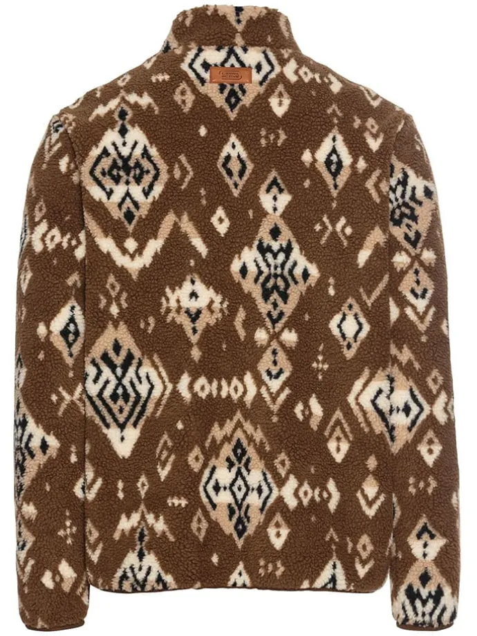 Fleecejacke in Hellbraun