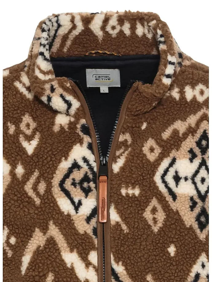 Fleecejacke in Hellbraun