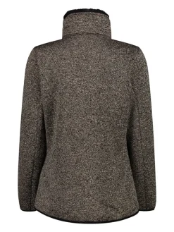 Fleecejacke in Hellbraun/ Schwarz
