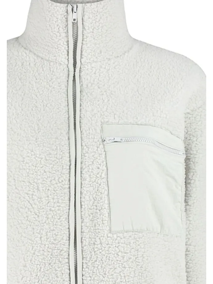 Fleecejacke in Hellgrau
