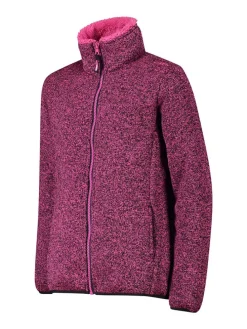 Fleecejacke in Pink/ Schwarz
