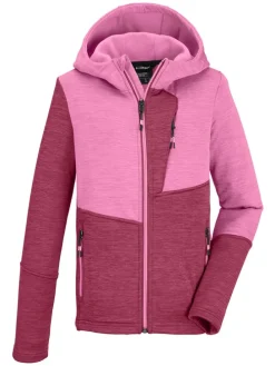 Fleecejacke  in Rot/ Rosa