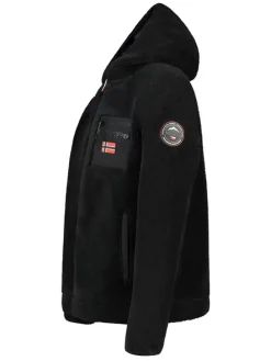 Fleecejacke in Schwarz