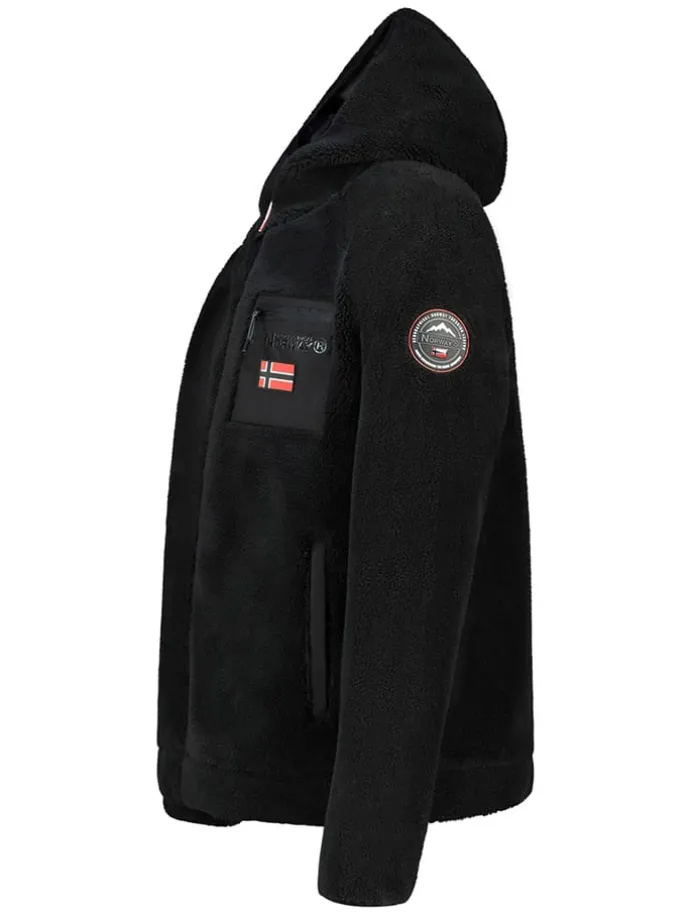 Fleecejacke in Schwarz