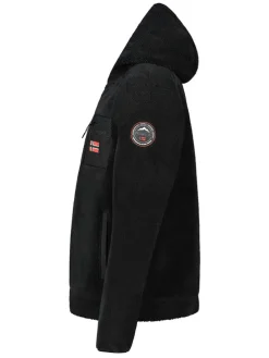 Fleecejacke in Schwarz