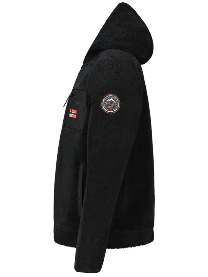 Fleecejacke in Schwarz