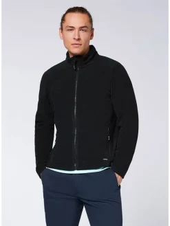 Fleecejacke in Schwarz