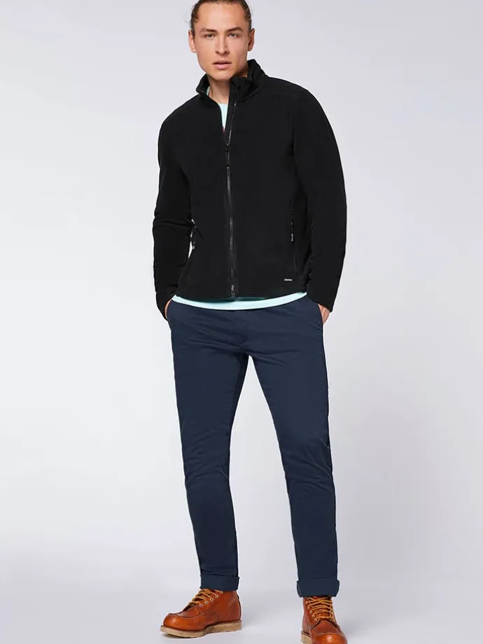 Fleecejacke in Schwarz