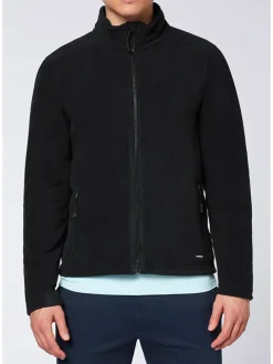 Fleecejacke in Schwarz