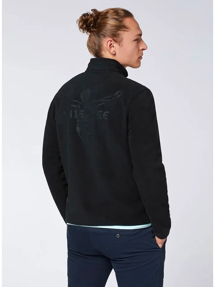 Fleecejacke in Schwarz