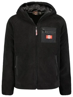 Fleecejacke in Schwarz