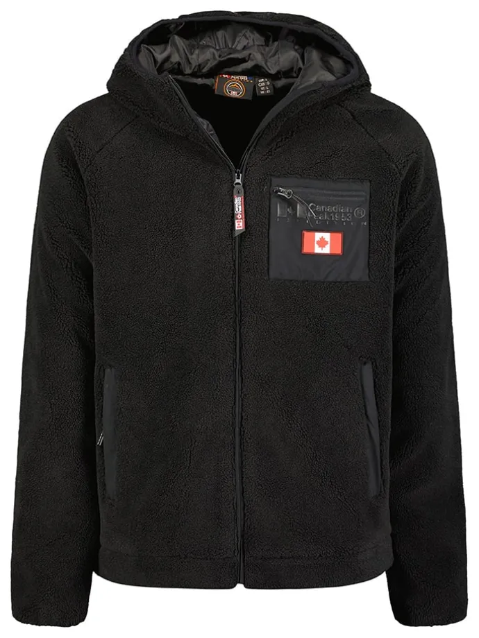 Fleecejacke in Schwarz