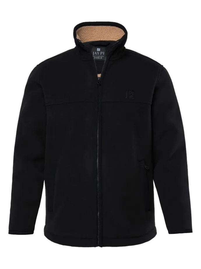 Fleecejacke in schwarz