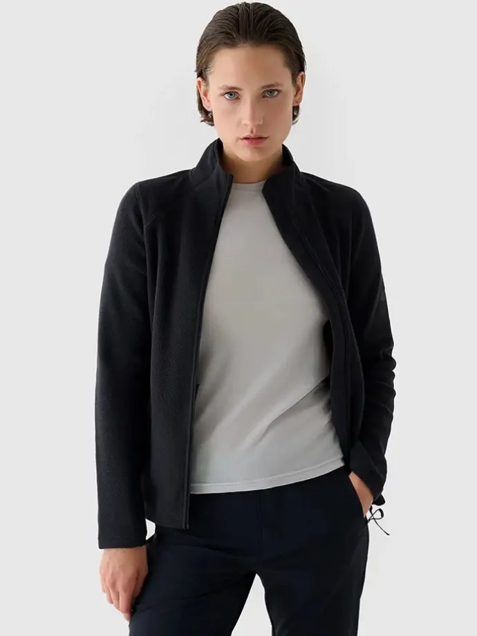 Fleecejacke in Schwarz