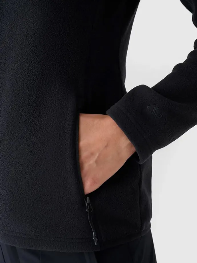 Fleecejacke in Schwarz