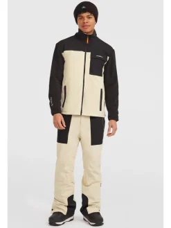Fleecejacke in Schwarz/ Beige