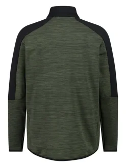 Fleecejacke in Schwarz/ Khaki