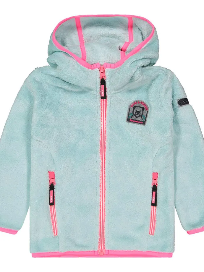 Fleecejacke in Türkis