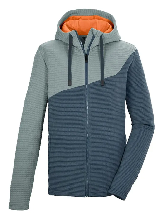 Fleecejacke "Kos" in Türkis/ Dunkelblau