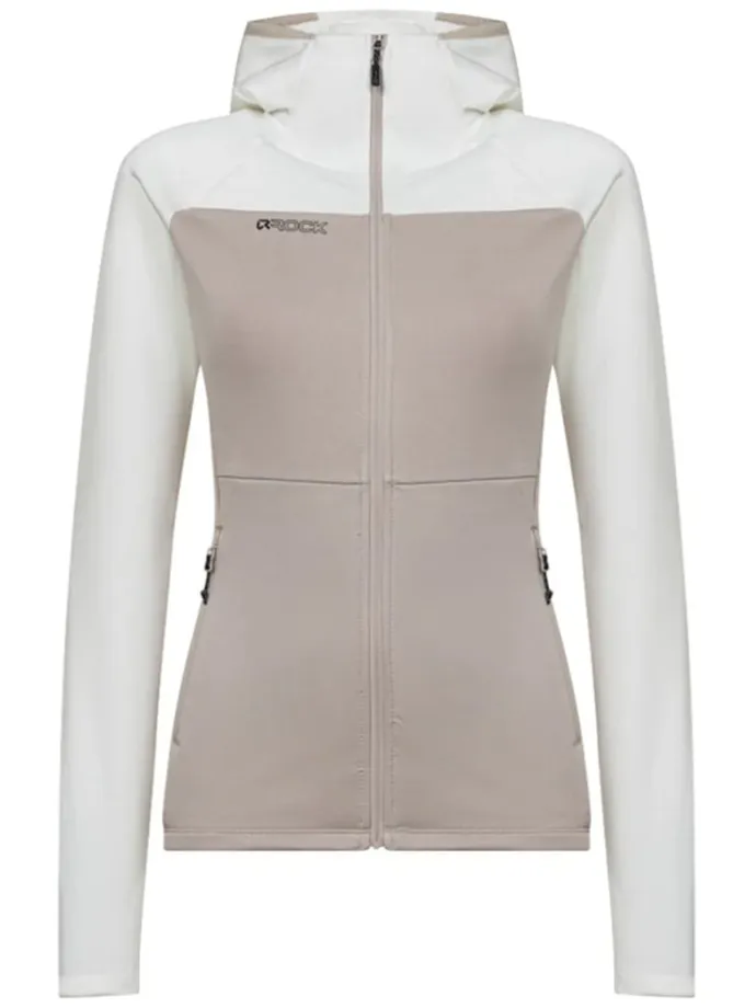 Fleecejacke "Linzor" in Beige/ Weiß