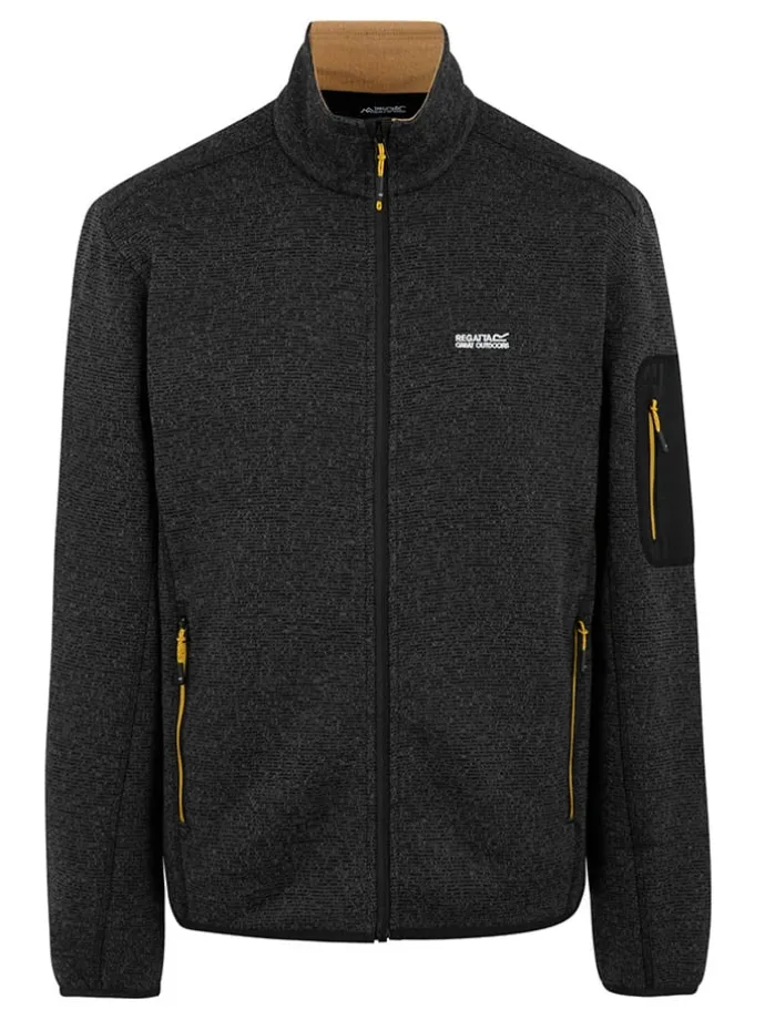 Fleecejacke "Newhill" in Schwarz