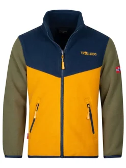Fleecejacke "Oppdal XT" in Gelb/ Dunkelblau