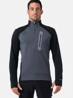 Fleecejacke "Punjak" in Schwarz/ Grau