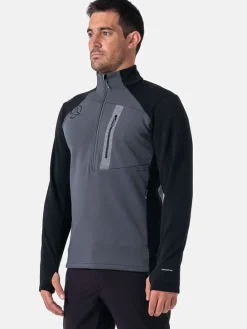 Fleecejacke "Punjak" in Schwarz/ Grau
