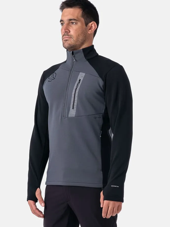 Fleecejacke "Punjak" in Schwarz/ Grau