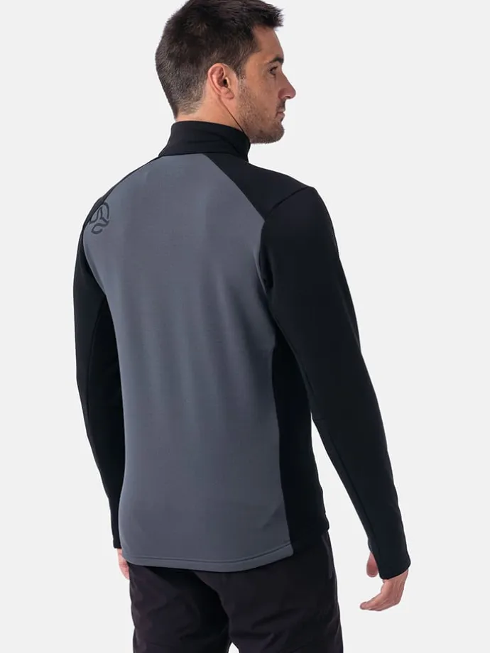 Fleecejacke "Punjak" in Schwarz/ Grau