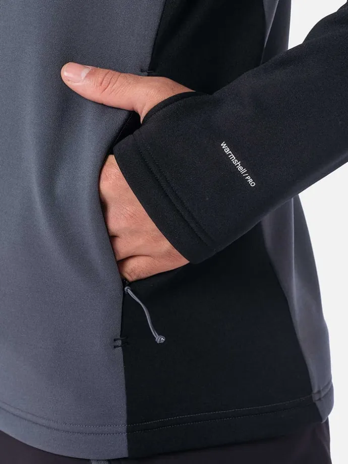 Fleecejacke "Punjak" in Schwarz/ Grau