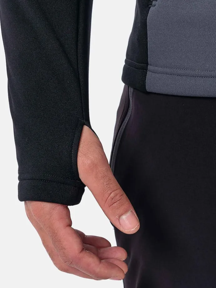 Fleecejacke "Punjak" in Schwarz/ Grau