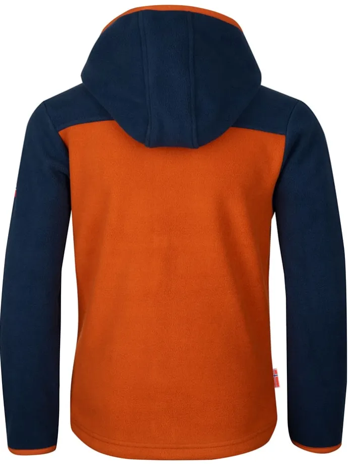 Fleecejacke "Stavanger" in Dunkelblau/ Orange
