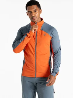 Fleecejacke "Substratum IV" in Orange/ Grau