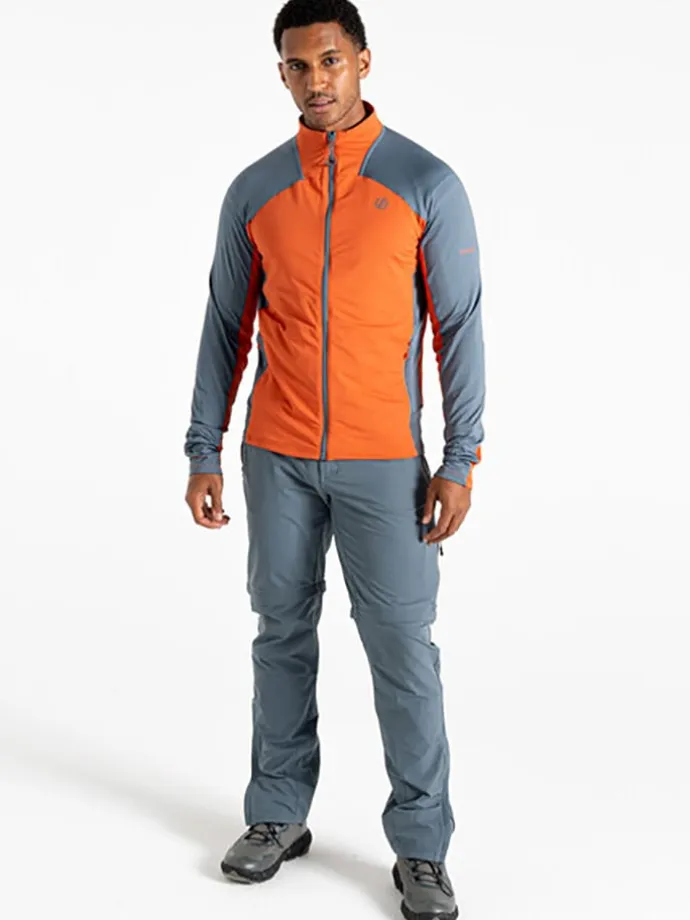 Fleecejacke "Substratum IV" in Orange/ Grau