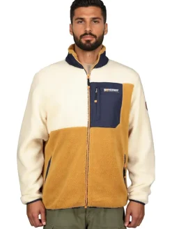 Fleecejacke "Tarley" in Creme/ Gelb