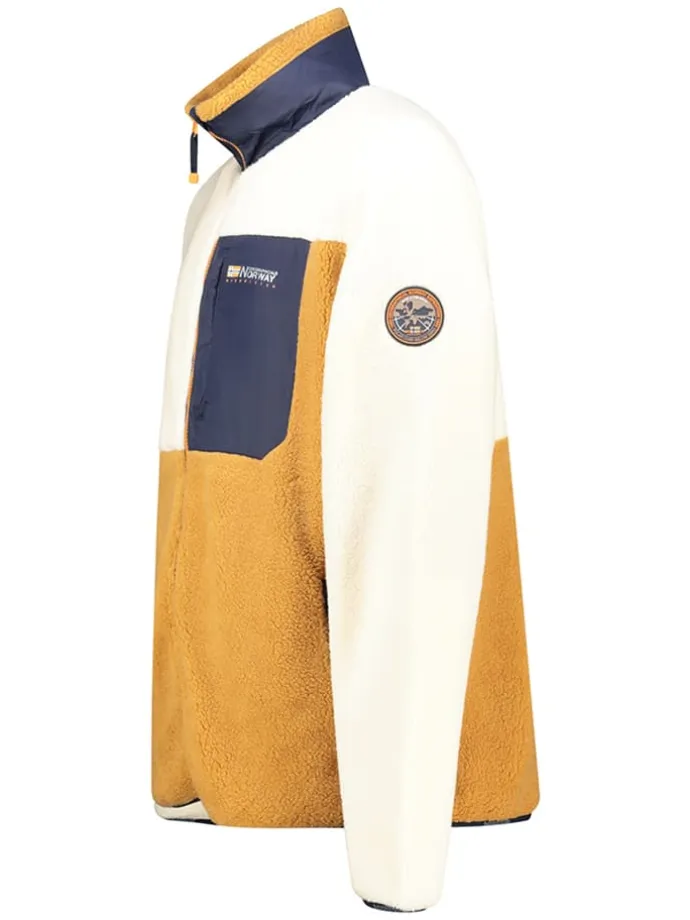 Fleecejacke "Tarley" in Creme/ Gelb