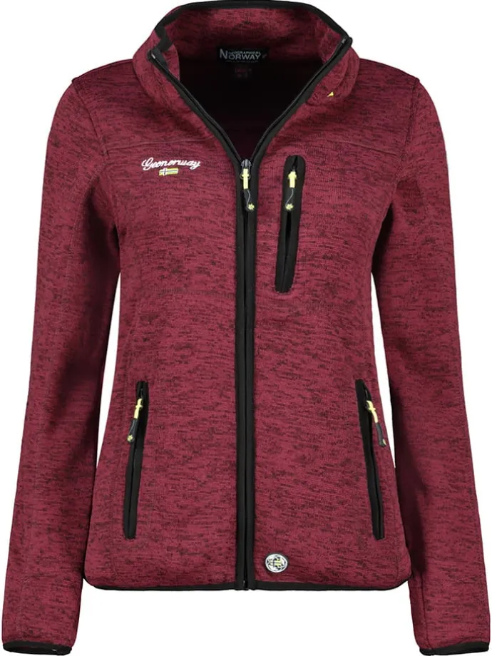 Fleecejacke "Teden" in Bordeaux
