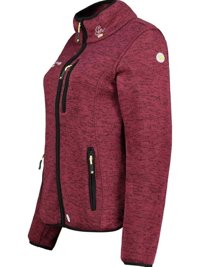 Fleecejacke "Teden" in Bordeaux