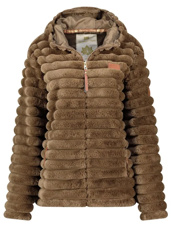 Fleecejacke "Trebelle" in Taupe