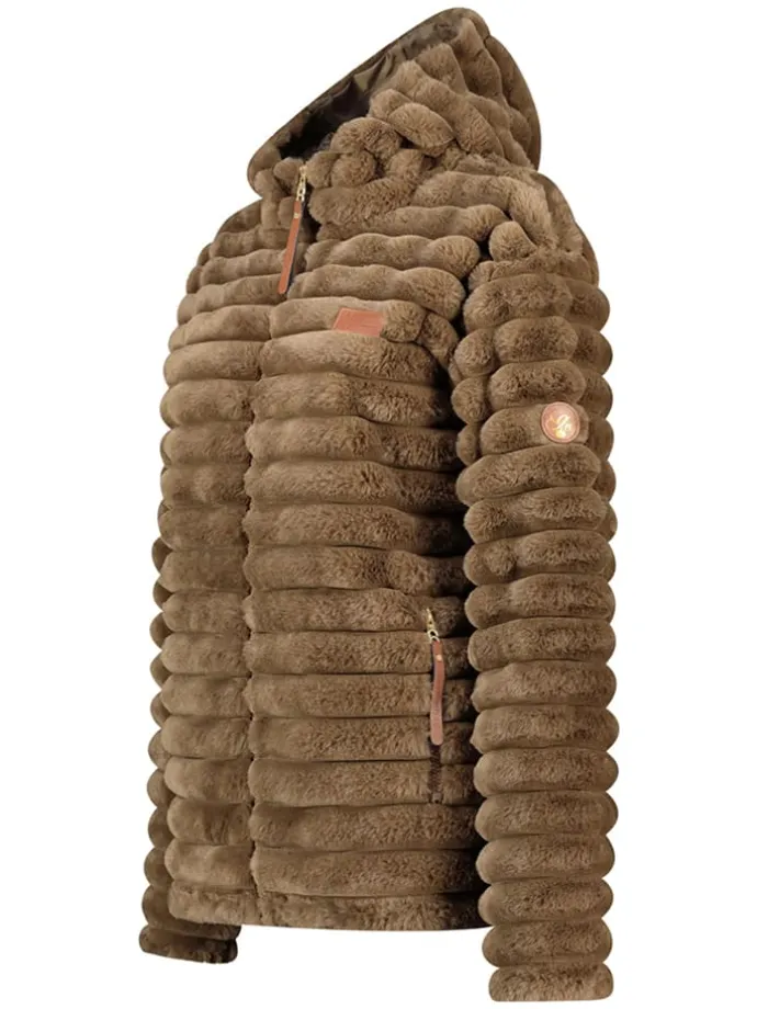 Fleecejacke "Trebelle" in Taupe