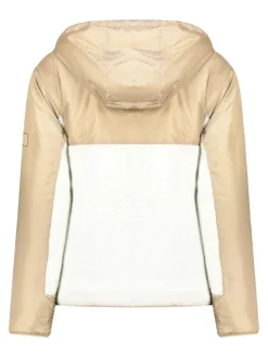 Fleecejacke "Ulyssim" in Beige/ Weiß